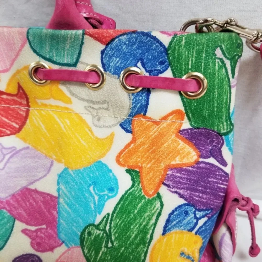 Rare beautiful duck Dooney crossbody pink leather strap